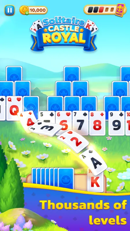 Solitaire Castle Royal TriPeaks board