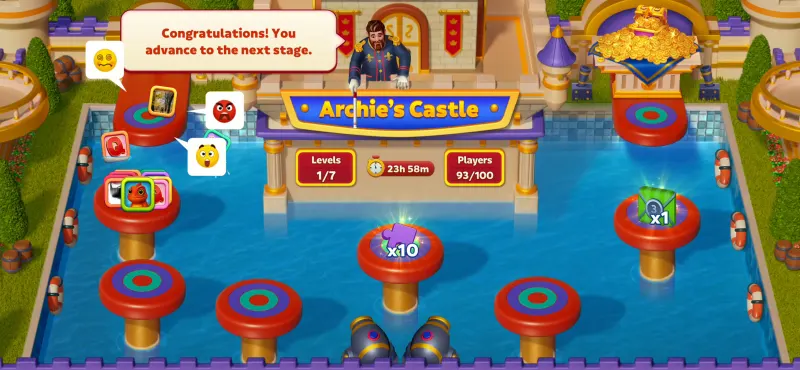 Solitaire Castle Royal gameplay — King Archibald's castle